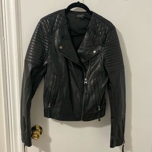 Topshop Tall faux leather jacket